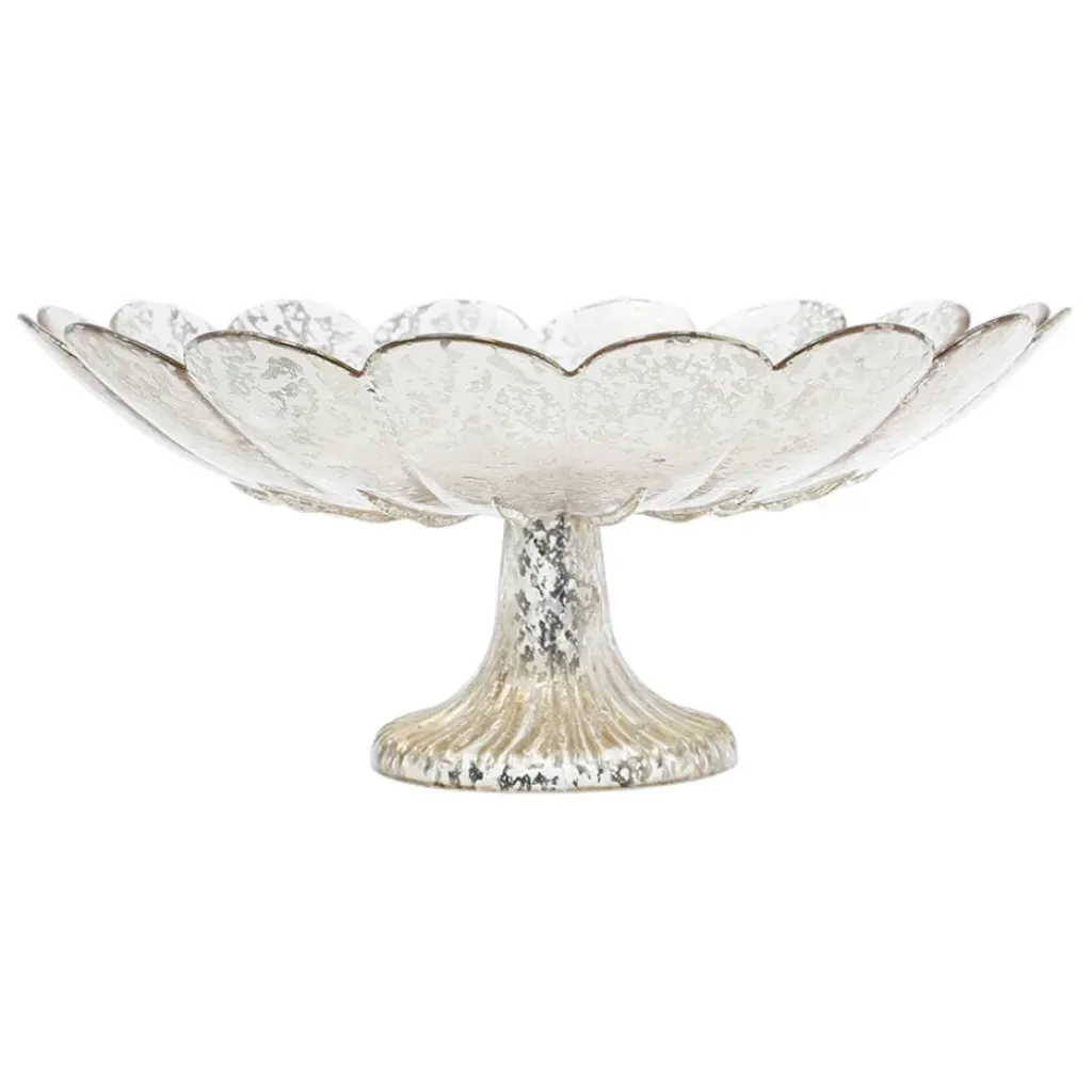 Fabrique de Styles Plat sur pied en verre d33xh15.5cm - Antik* Plats Et Saladiers