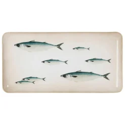 Fabrique de Styles Plateau en fer bleu et doré - riviere* Plateaux