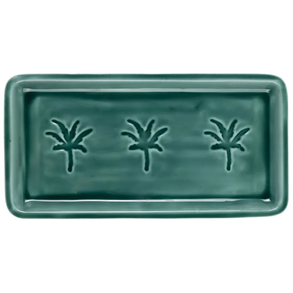 Fabrique de Styles Plateau en fer émeraude 30x15cm - Allegra* Plateaux