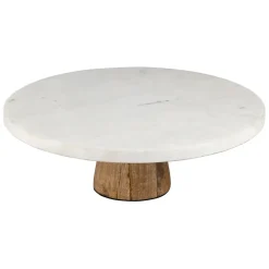 Fabrique de Styles Plateau en marbre et manguier 30x30xh10cm - Organic* Plateaux
