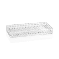 Fabrique de Styles Plateau en verre 27.5x13.5cm - Diamond* Rangements Salle De Bain