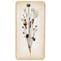 Fabrique de Styles Plateau fleur en fer 15.5x30.5cm - Floral* Plateaux