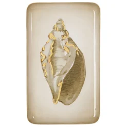 Fabrique de Styles Plateau rectangulaire en fer et doré - borddemer* Plateaux