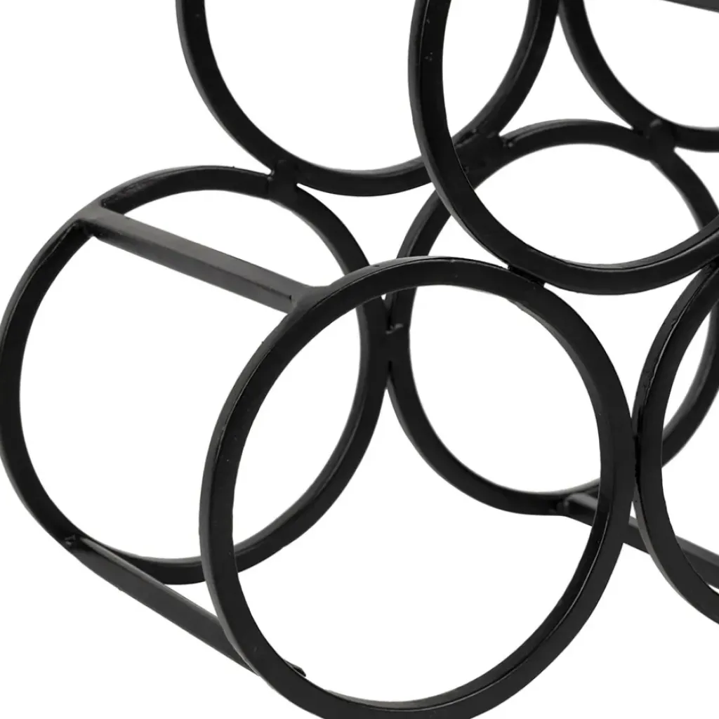 Fabrique de Styles Porte 6 bouteilles en fer 31xh28cm - Campagne* Accessoires Vin Et Cocktails