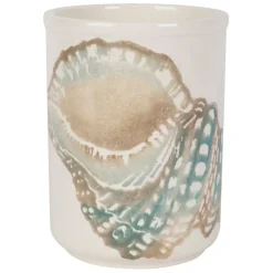 Fabrique de Styles Porte ustensiles en faïence bleu et beige - Bord De Mer* Petits Rangements