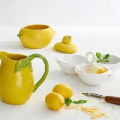 Fabrique de Styles Pot citron avec couvercle en grès - Citron* Pots Et Bocaux
