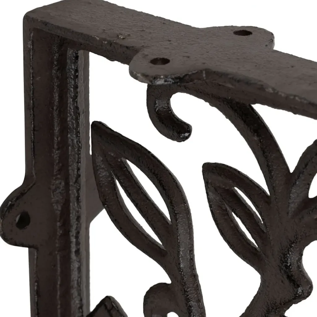 Fabrique de Styles Équerre en fonte laurier 25x23cm* Étagères Murales