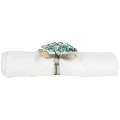 Fabrique de Styles Rond serviette en fer et verre - tortue* Accessoires De Table