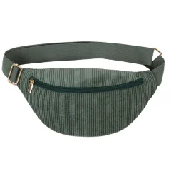 Fabrique de Styles Sac banane en velours côtelé émeraude - Bananez* Sacs Et Cabas