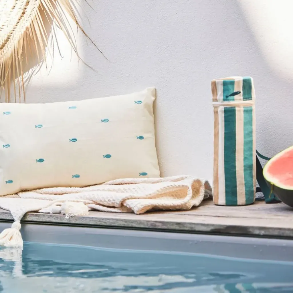 Fabrique de Styles Sac bouteille isotherme en tissu et coton - Eté A La Mer* Sacs