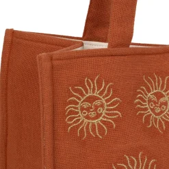 Fabrique de Styles Sac brodé en coton terracotta et doré - Allegra* Sacs Et Cabas