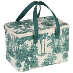 Fabrique de Styles Sac isotherme en coton écru et palmiers émeraude - Mocoa* Sacs