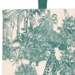 Fabrique de Styles Sac tote bag en coton écru et palmiers émeraude - Mocoa* Sacs Et Cabas