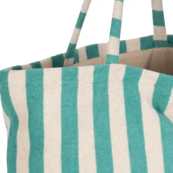 Fabrique de Styles Sac tote bag en coton et polyester émeraude 55x40cm - Palma* Sacs Et Cabas