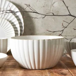 Fabrique de Styles Saladier en céramique d23.6cm - Vlora* Plats Et Saladiers