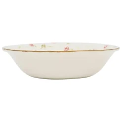 Fabrique de Styles Saladier en faïence rose et doré d23cm - Rose* Plats Et Saladiers