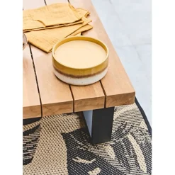 Fabrique de Styles Salon de jardin d'angle en bois 5 places beige - Feros*Enfant Salons De Jardin|Jardin