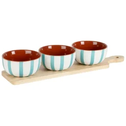 Fabrique de Styles Service apéritif 3 bols en grès - Alaria* Bols Et Coupelles
