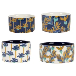 Fabrique de Styles Service apéritif 4 pièces en porcelaine et bambou palmier - Mocoa* Bols Et Coupelles