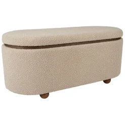 Fabrique de Styles Set de 2 bancs coffre en tissu et pin - Alpinia* Bancs Et Banquettes