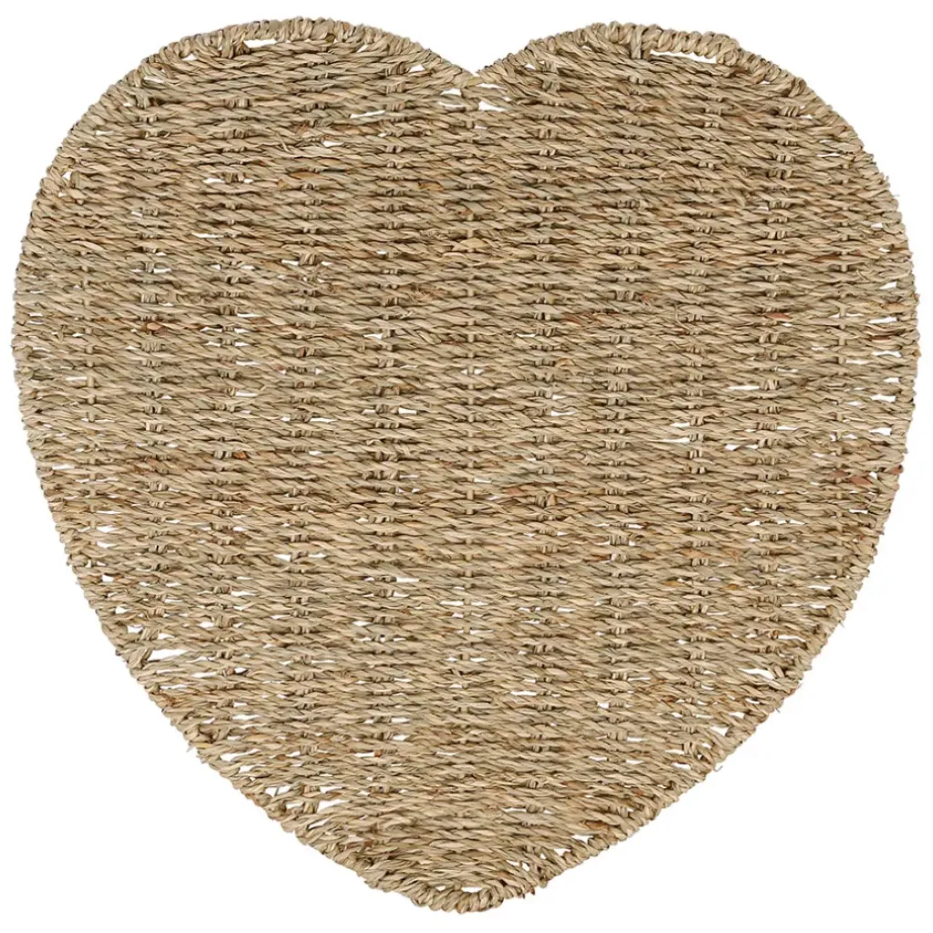 Fabrique de Styles Set de table coeur en jonc de mer 37x38cm - Borneo* Sets De Table