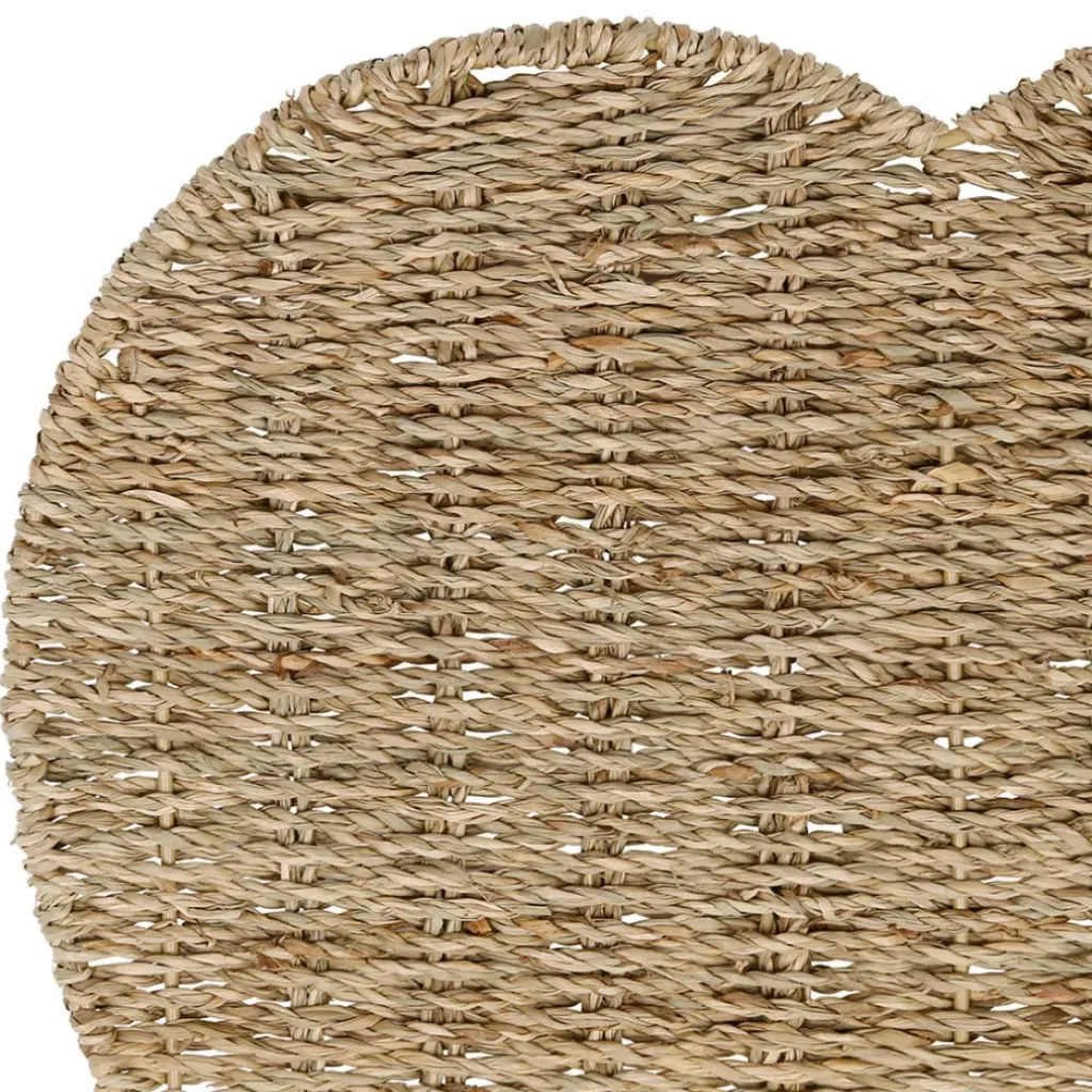 Fabrique de Styles Set de table coeur en jonc de mer 37x38cm - Borneo* Sets De Table