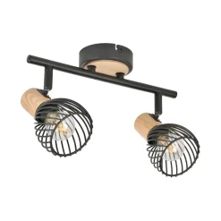 Fabrique de Styles Spot 2 lumières en métal h16cm mat noir - kento* Suspensions