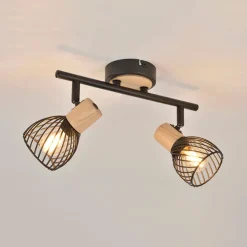 Fabrique de Styles Spot 2 lumières en métal h16cm mat noir - kento* Suspensions