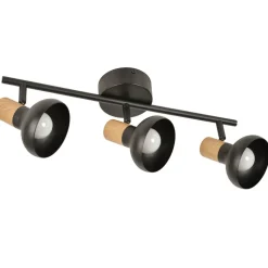 Fabrique de Styles Spot 3 lumières en métal et effet bois L45.5cm - Alvar* Suspensions