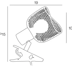 Fabrique de Styles Spot à pince en métal h19cm - Ottawa* Suspensions