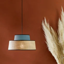 Fabrique de Styles Suspension en coton et raphia d38cm pétrole - Mallorca* Suspensions
