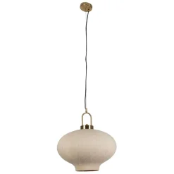 Fabrique de Styles Suspension en lin et doré d45cm - Calypso* Suspensions
