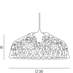 Fabrique de Styles Suspension en métal et rotin d38cm - bendor* Suspensions