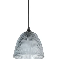 Fabrique de Styles Suspension en verre strié h15cm fumé* Suspensions