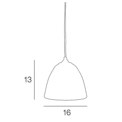 Fabrique de Styles Suspension en verre strié h15cm fumé* Suspensions