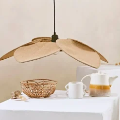Fabrique de Styles Suspension japandi en jute couleur lin d70cm* Suspensions