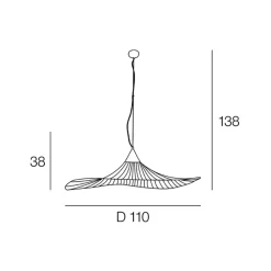 Fabrique de Styles Suspension metal filaire lizzie d110cm* Suspensions