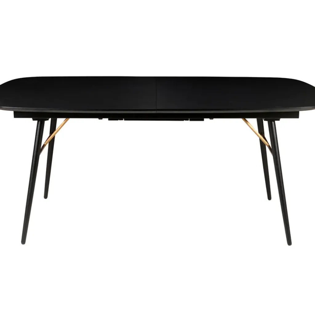 Fabrique de Styles Table à manger avec allonge en placage chêne noir 180x105cm - Verona* Table De Salle À Manger