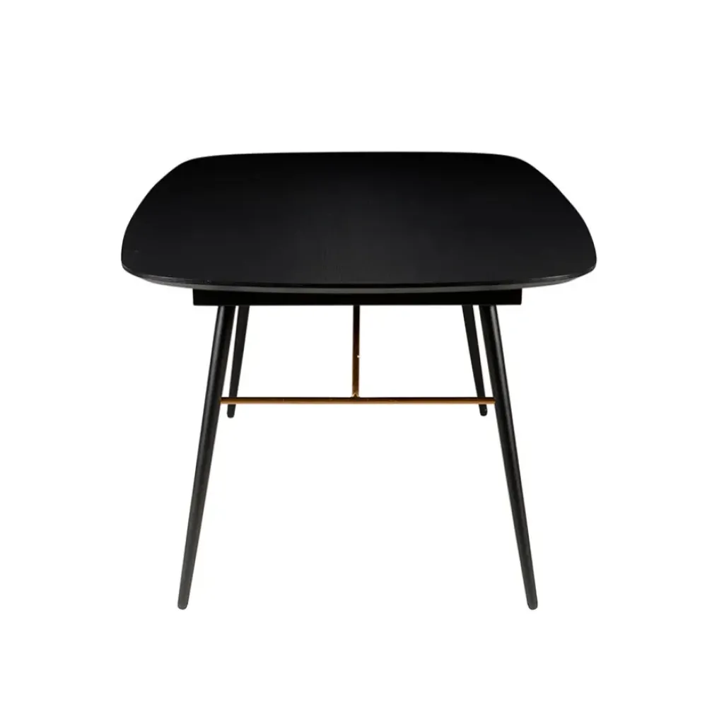 Fabrique de Styles Table à manger avec allonge en placage chêne noir 180x105cm - Verona* Table De Salle À Manger