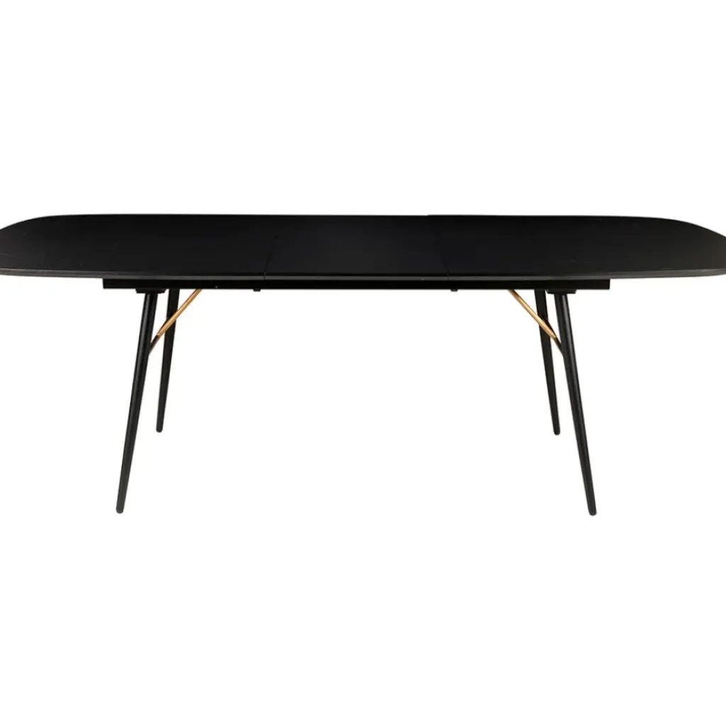 Fabrique de Styles Table à manger avec allonge en placage chêne noir 180x105cm - Verona* Table De Salle À Manger