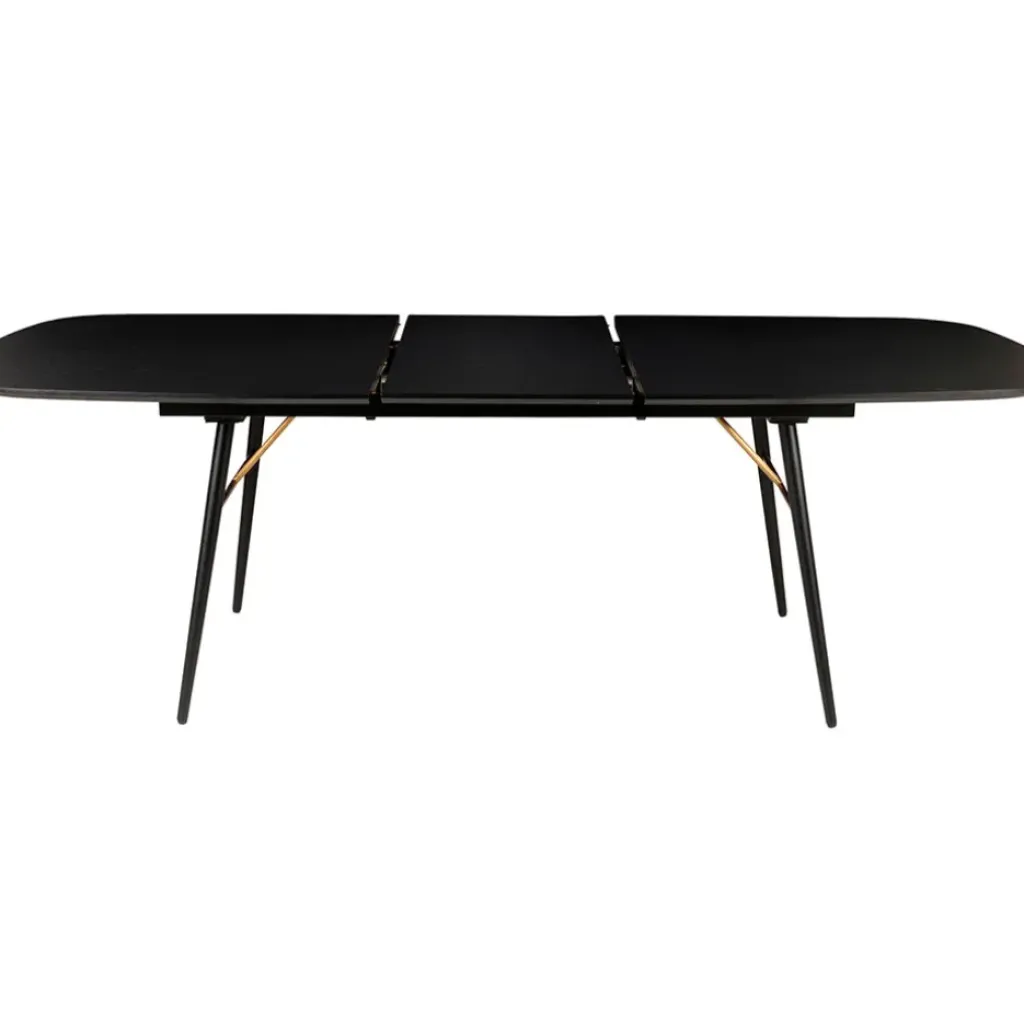 Fabrique de Styles Table à manger avec allonge en placage chêne noir 180x105cm - Verona* Table De Salle À Manger