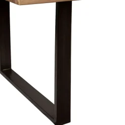 Fabrique de Styles Table à manger en acacia massif et pieds en fer noir 240x110cm - Factory* Table De Salle À Manger