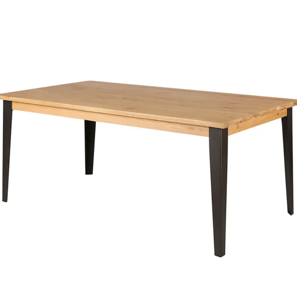 Fabrique de Styles Table à manger en chêne massif et pieds acier L200cm - Manny* Table De Salle À Manger