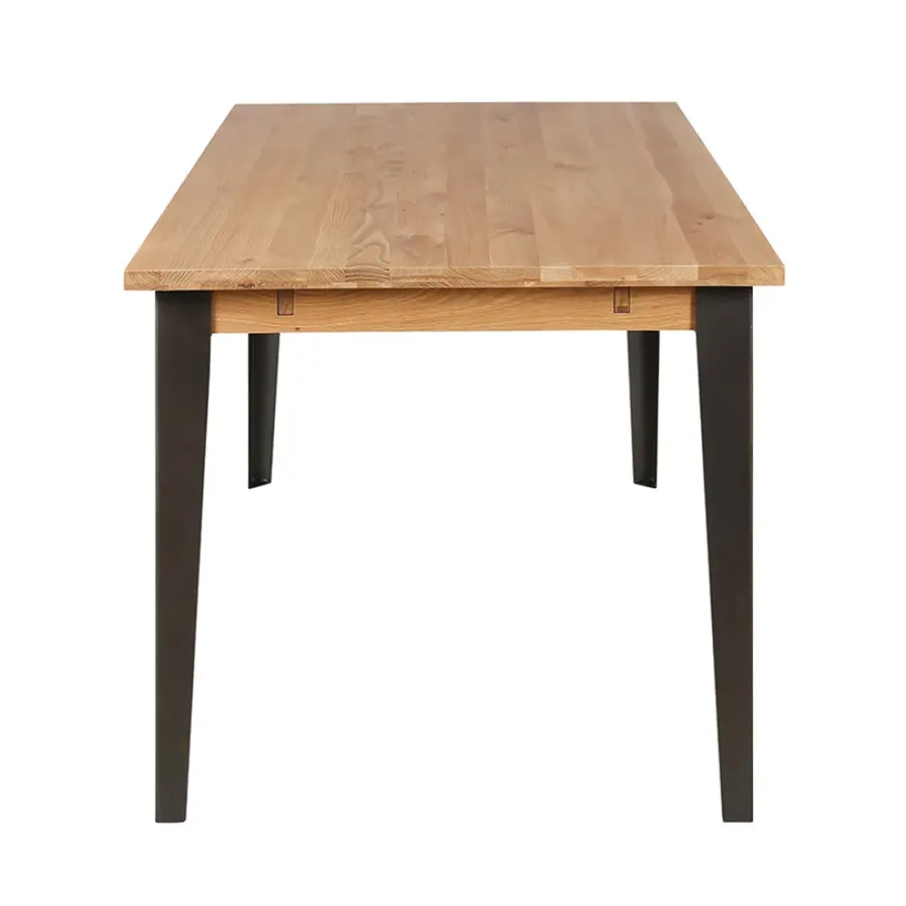 Fabrique de Styles Table à manger en chêne massif et pieds acier L200cm - Manny* Table De Salle À Manger