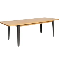 Fabrique de Styles Table à manger en placage chêne 180cm avec allonge 60cm - Manny* Table De Salle À Manger