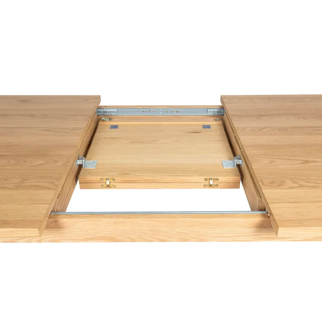 Fabrique de Styles Table à manger en placage chêne 180cm avec allonge 60cm - Manny* Table De Salle À Manger