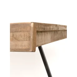 Fabrique de Styles Table à manger en teck massif et pieds métal 200x90cm - Suri* Table De Salle À Manger