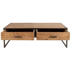 Fabrique de Styles Table basse en acacia et fer noir 120x60cm - Factory* Table Basses