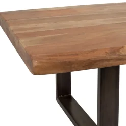Fabrique de Styles Table basse en acacia massif et pieds en fer noir 130x70cm - Factory* Table Basses