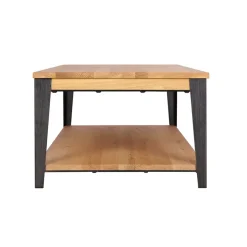 Fabrique de Styles Table basse en chêne massif et pieds acier L120cm - Manny* Table Basses